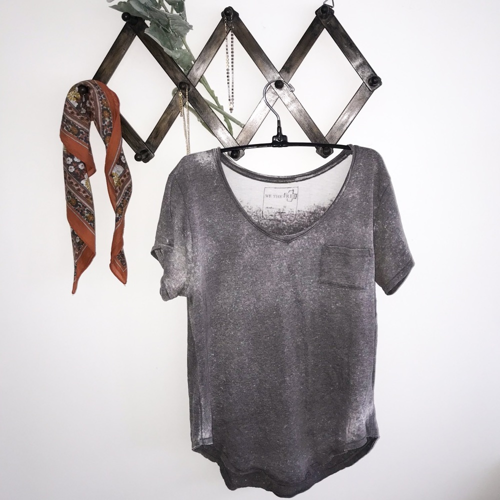 FREE PEOPLE distressed tee